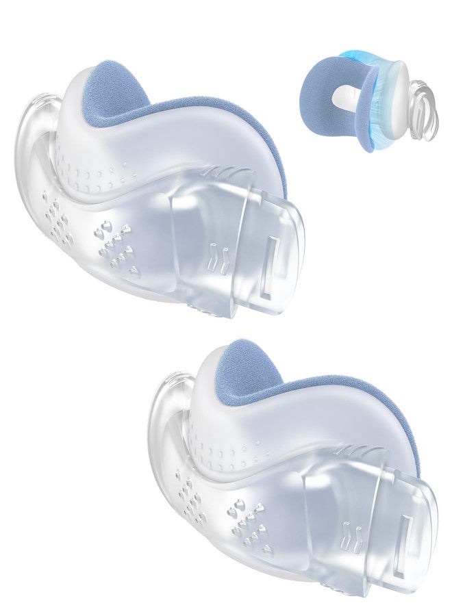 MEDICOLOR 2 Packs Improved Cushion for Airtouch N30i & Airfit N30i, with Soft Fleece Fabric, Warm & Breathable, Non-Slip Nasal Pillow Mask, Replacement CPAP Supplies, Old Version - Blue (Medium) - Image 1
